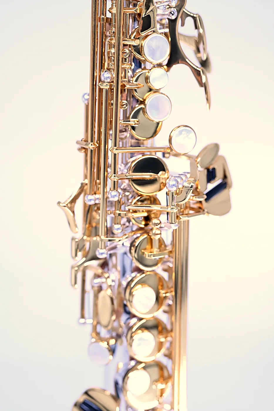 Detail der Mechanik am Auron Sopran, Finish Silver/Gold